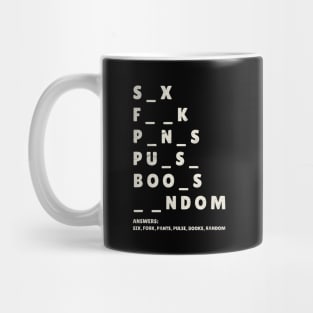 Word Guess Funny Offensive Adult Humor Mug